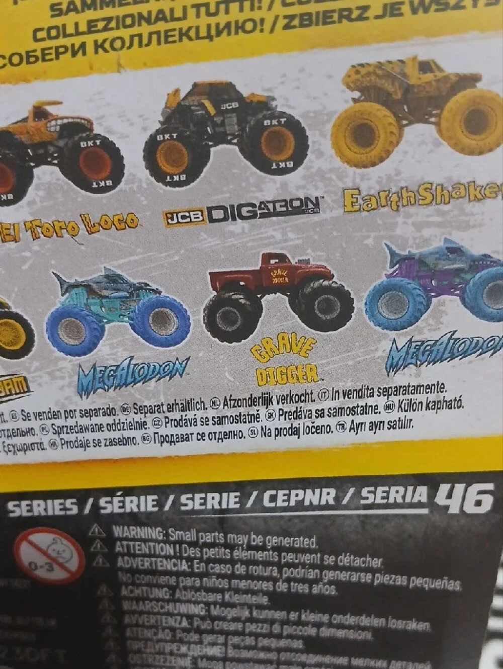 Monster Jam Classroom Crusher 1/64 Truck - Yellow & Black